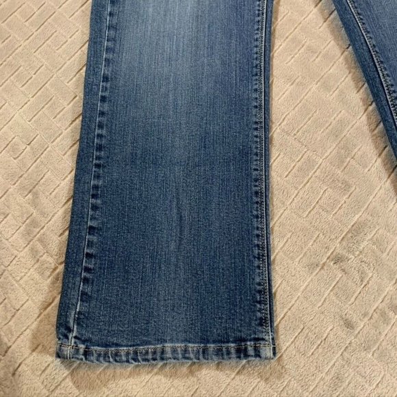 Lee Womens 36 Denim Jeans Blue High Rise Straight Ankle Medium Wash Stretch - Picture 3 of 12